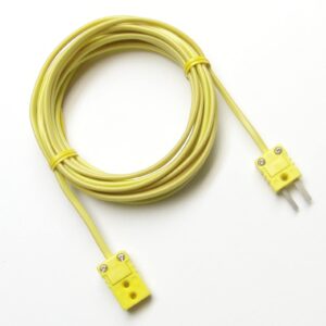 K-Type Thermocouple Extension Cable Wire with Miniature Mini Thermocouple Connectors 15 ft (= 5 Yard) Long