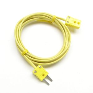 K-Type Thermocouple Extension Cable Wire with Miniature Mini Thermocouple Connectors 15 ft (= 5 Yard) Long