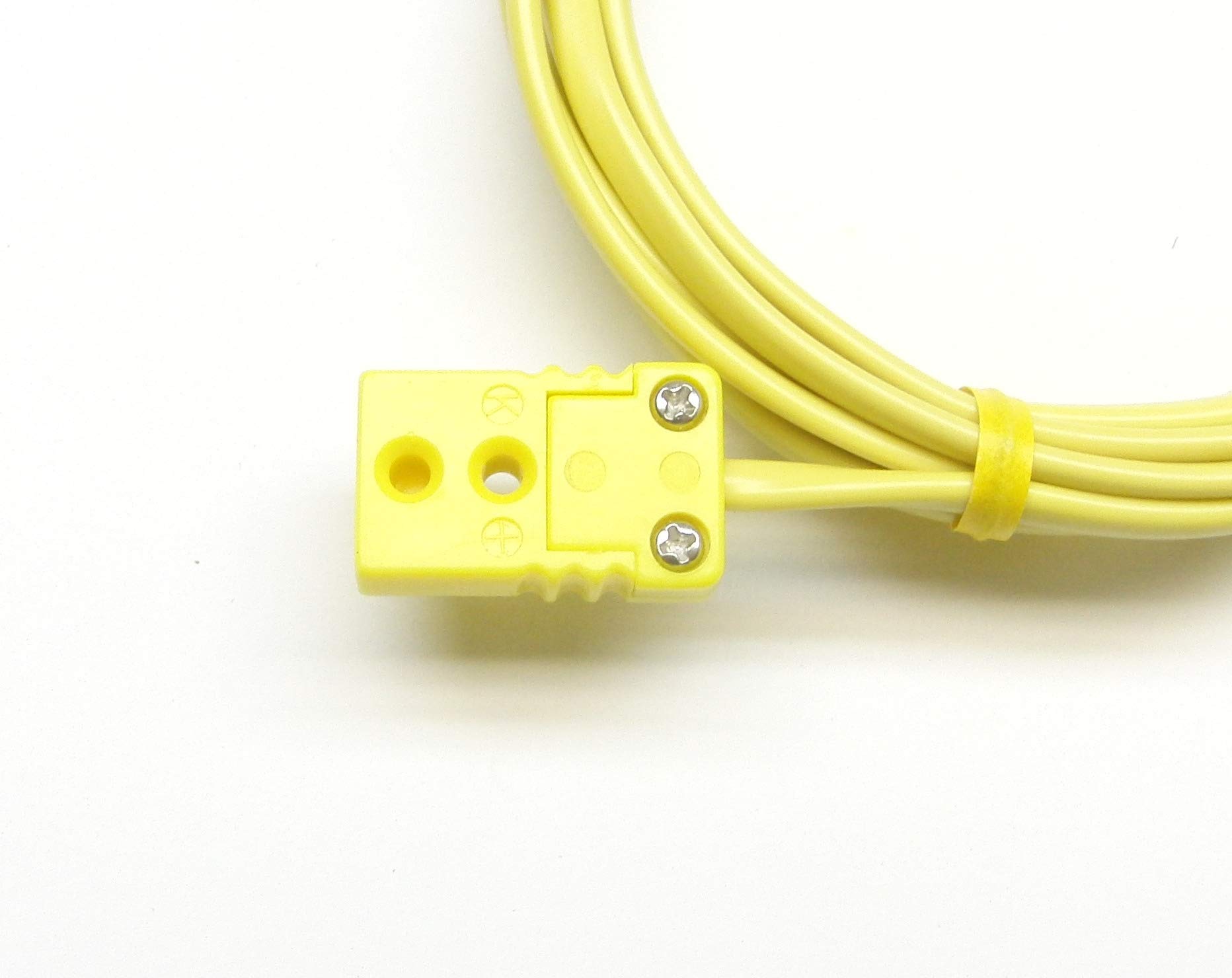 K-Type Thermocouple Extension Cable Wire with Miniature Mini Thermocouple Connectors 15 ft (= 5 Yard) Long