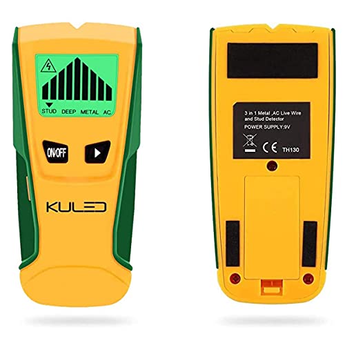 Stud Finder, 3 in 1 Multi-Function Wall Stud Sensor Detector with LCD Display and Sound Warning for AC Live Wire, Wood, Metal, Deep Scanning KULED M79