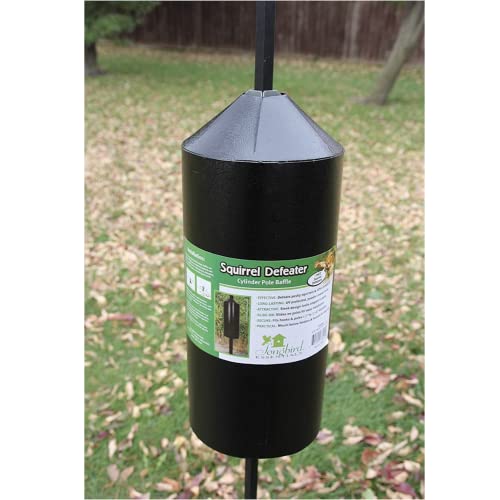Songbird Essentials Squirrel Defeater Cylinder Pole Baffle, 6 Inch Diameter, 15 Inches High