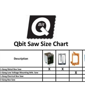 QBit SQ1000-S + SQ1000-D Saw Blade cut-in 1 & 2 gang Retrofit wall boxes Oscillating Tool Q-Bit