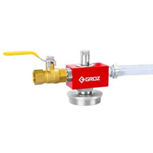 groz coolant mixer | professional grade lightweight aluminum | up to 290 gph | 0-11% mix ratio | auto shut-off | ideal for metalworking fluids (model 61100)