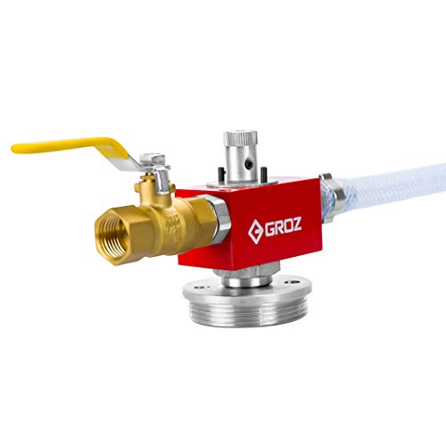 Groz Coolant Mixer | Professional Grade Lightweight Aluminum | Up to 290 GPH | 0-11% Mix Ratio | Auto Shut-Off | Ideal for Metalworking Fluids (Model 61100)