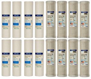 8 replacement filter sets for dual stage reverse osmosis revolution whole house system (2 years supply)