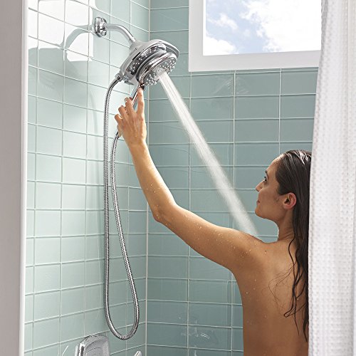 American Standard 9035254.002 Spectra+ Duo 4-Function 2-In-1 Shower Head, 2.5 GPM, Polished Chrome