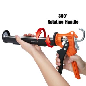 Finder Standard Size 10oz Silicone Caulking Gun, Manual Cartridge Rod Cradle，Fits 10 oz tube/cartridge (Caulking gun only)