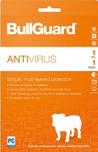 bullguard antivirus, 2018 download key card, 1 year (1-user)