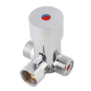 g1/2 hot cold water mixing valve 3 ways solid brass thermostatic mixer temperature control for bathroom automatic sensor faucet mixer valve