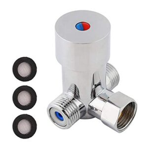 G1/2 Hot Cold Water Mixing Valve 3 Ways Solid Brass Thermostatic Mixer Temperature Control for Bathroom Automatic Sensor Faucet Mixer Valve