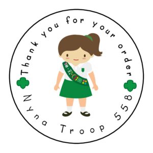 Scout Stickers Personalized, Printed and Shipped Set of 20