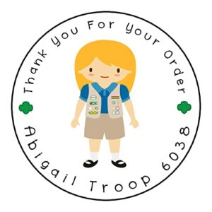 Scout Stickers Personalized, Printed and Shipped Set of 20