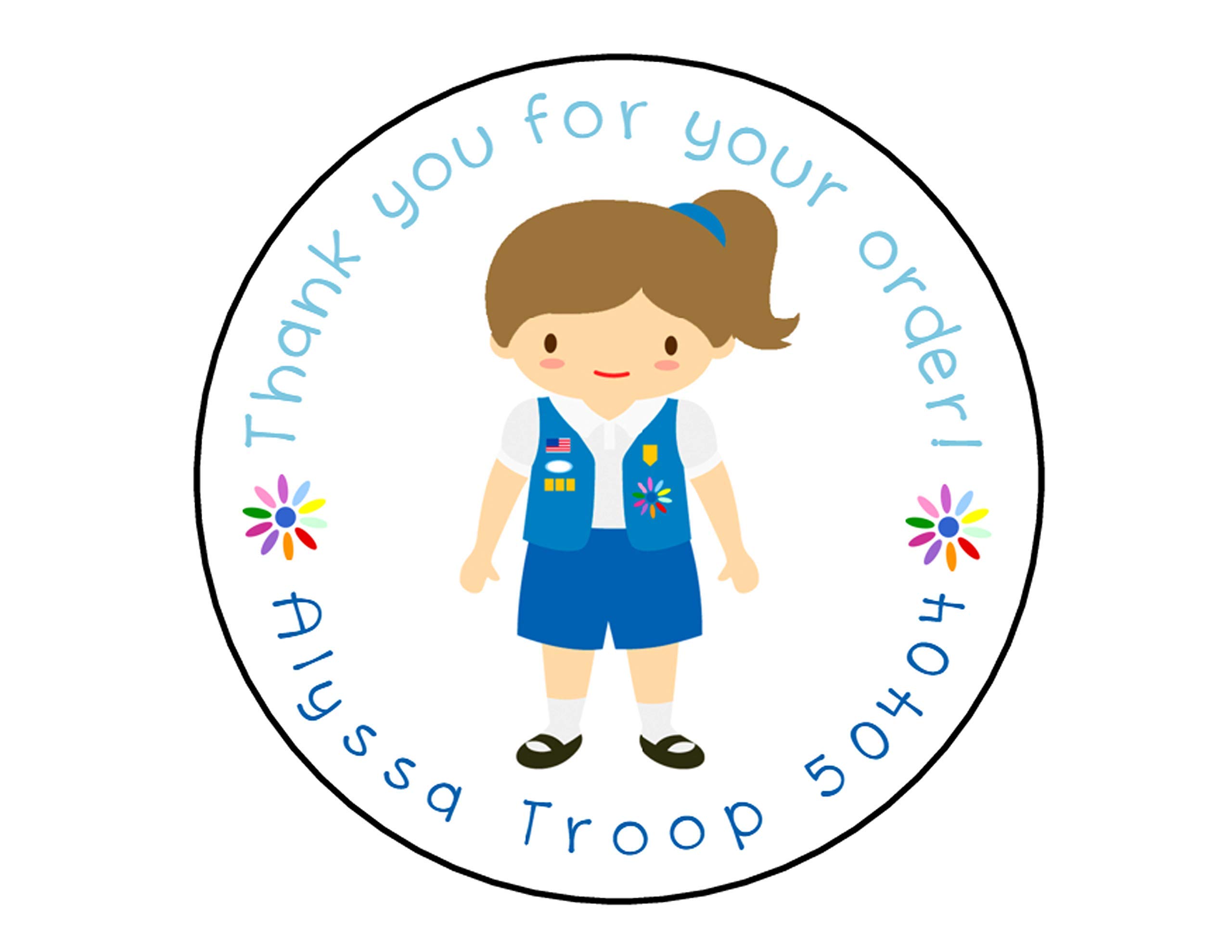 Scout Stickers Personalized, Printed and Shipped Set of 20