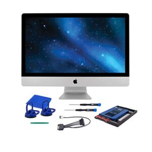 owc 1tb ssd upgrade bundle for 2011 imacs, mercury electra 1.0tb 6g ssd, adaptadrive 2.5" to 3.5" drive converter bracket, in-line digital thermal sensor cable, installation tools, owckitim11he1tb