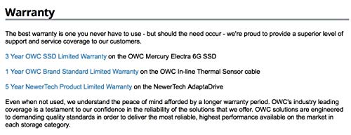 OWC 1TB SSD Upgrade Bundle for 2011 iMacs, Mercury Electra 1.0TB 6G SSD, AdaptaDrive 2.5" to 3.5" Drive Converter Bracket, in-line Digital Thermal Sensor Cable, Installation Tools, OWCKITIM11HE1TB