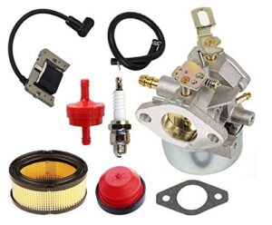 hifrom 640349 640052 640054 carburetor kit with ignition coil air fuel filter replacement for tecumseh 8hp 9hp 10hp hmsk80 hmsk90 lh318sa lh358sa