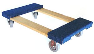 troy safety movers dolly with soft non-marking tpr wheels (3-inch wheels, blue)