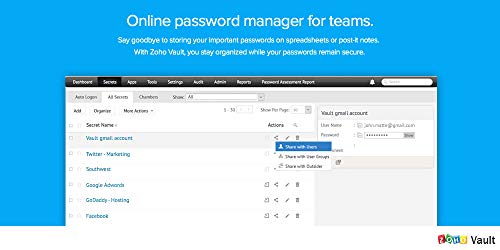 Zoho Vault [Standard Subscription]