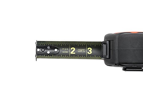 Crescent Lufkin 1-3/16" x 25' Black Widow Black Dual Sided Tape Measure - L1025B