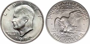 1972 p 40% silver ike eisenhower dollar uncirculated