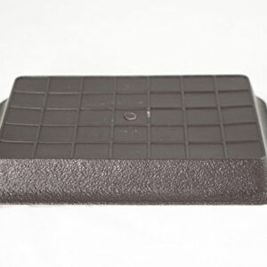 4 Rectangular Dark Brown Plastic Humidity/Drip Tray for Bonsai Tree & House Indoor Plants - 7"x 5"x 1"