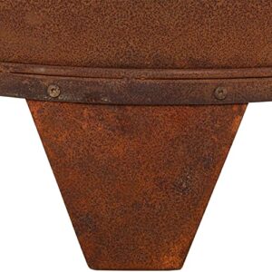 Sunnydaze 6-Foot Rustic Oxidized Cold-Rolled Steel Mexican-Style Chiminea - Rust Patina - Built-in Wood Grate