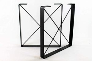 x brace powdercoated steel dining table legs-choose your height and width
