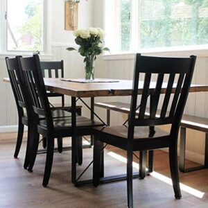 X Brace Powdercoated Steel Dining Table Legs-Choose Your Height and Width