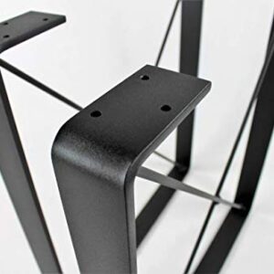 X Brace Powdercoated Steel Dining Table Legs-Choose Your Height and Width