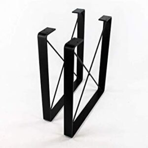 X Brace Powdercoated Steel Dining Table Legs-Choose Your Height and Width