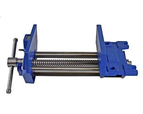 Yost Vises M10WW Rapid Action Woodworking Vise | Quick Release Lever for Quick Adjustments | 10 Inch Jaw Width | Made with Heavy-Duty Cast Iron | Blue