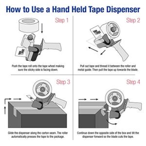 Ship Now Supply Tape Logic Comfort Grip Carton Sealing Tape Dispenser, 2"