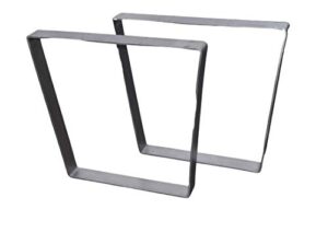 brushed stainless table legs, bent trapezoid style - any size