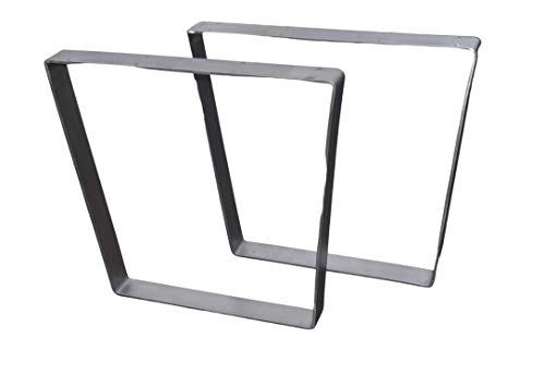 Brushed Stainless Table Legs, Bent Trapezoid Style - Any Size