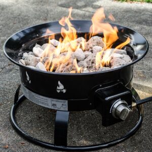 Heininger 5995 58,000 BTU Portable Propane Outdoor Fire Pit Includes Carry Bag