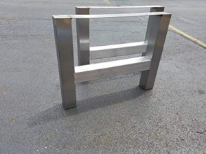 brushed stainless table legs, h-frame style - any size