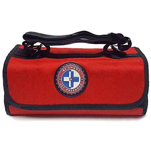 Be Smart Get Prepared 73-Piece Coach’s and Team Sports First Aid Kit in Roll up Bag: Clean, Treat, Protect Cuts, Scrapes. Home, Office, Car, School, Travel, Hunting, Outdoor, Camping, FSA HSA