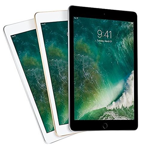 Apple iPad with WiFi, 32GB, Silver (2017 Model) (Renewed)