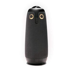 owl labs meeting owl - 360 degree, 720p video conference camera, microphone, and speaker (automatic speaker focus, perfect for huddle rooms), black