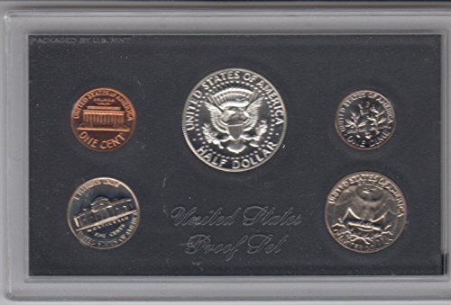 1968 S Birth Year coin Set (5) PROOF Coins Silver Half Dollar, Quarter, Dime, Nickel, and Cent all Dated 1968 and Encased in Plastic Display Case Choice Uncirculated