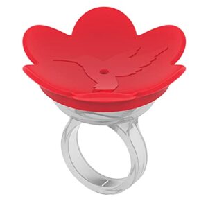 zummr hummingbird ring feeder (red) - hand feed hummingbirds right in your backyard. get up close and personal with nature. proudly made in the u.s.a. - the original