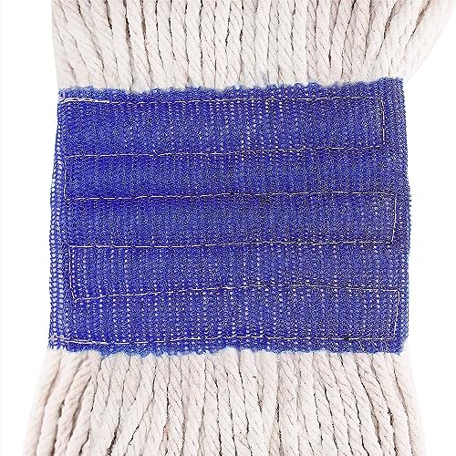 Loop End Commercial String Mop Head, String Cotton mop Heads, 6 Inch Headband, Mop Head Replacement for Home, Highly Absorbent,Industrial and Commercial Use