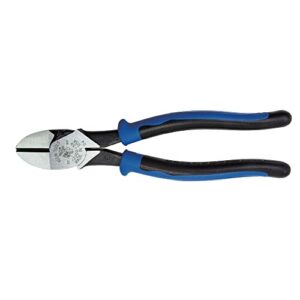 klein tools j2000-59 pliers, diagonal cutting journeyman pliers with high-leverage design, larger head and extra long blades, 9-inch
