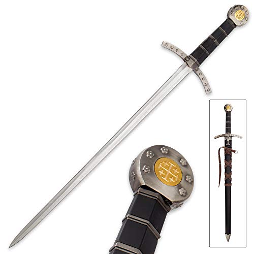 K Exclusive Middle Ages Medieval Crusader Short Broadsword (Jerusalem Rose)