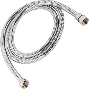 k&j flexible 304 stainless steel shower hose - universal fit - fits all handheld shower heads, sprayers, and bidet sprayers (not included) - real 304 stainless steel (1, 6 ft)