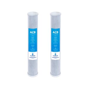 express water – 2 pack water filter activated carbon block replacement filter – acb large capacity water filter – whole house filtration – 5 micron water filter – 2.5” x 20” inch