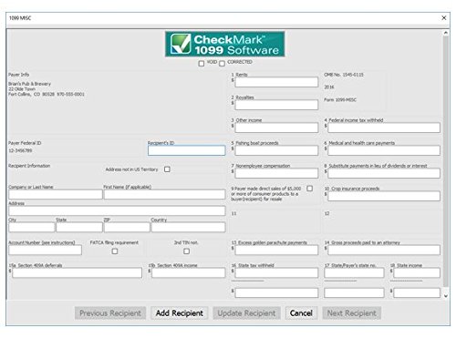 CheckMark 1099 E file Pro+ Software For MAC (2019 Tax Filing Season)