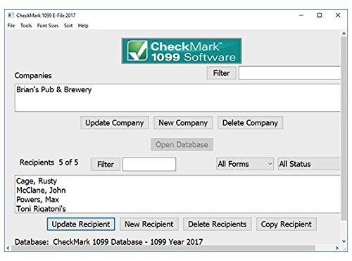 CheckMark 1099 E file Pro+ Software For MAC (2019 Tax Filing Season)