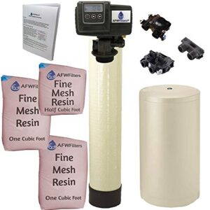 IRON Pro 2 Combination water softener iron filter Fleck 5600SXT digital metered valve for whole house (80,000 Grains, Almond)