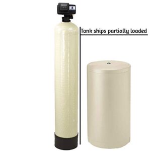 IRON Pro 2 Combination water softener iron filter Fleck 5600SXT digital metered valve for whole house (80,000 Grains, Almond)